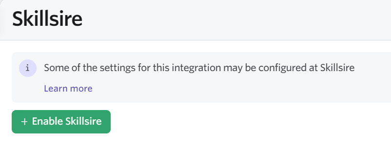 Enable Skillsire.com button on AshbyHQ